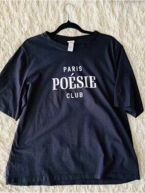 H&M Black Crew Neck Tee